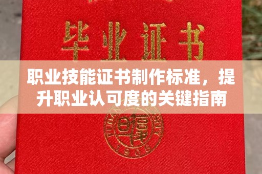 西岗职业技能证书制作标准，提升职业认可度的关键指南